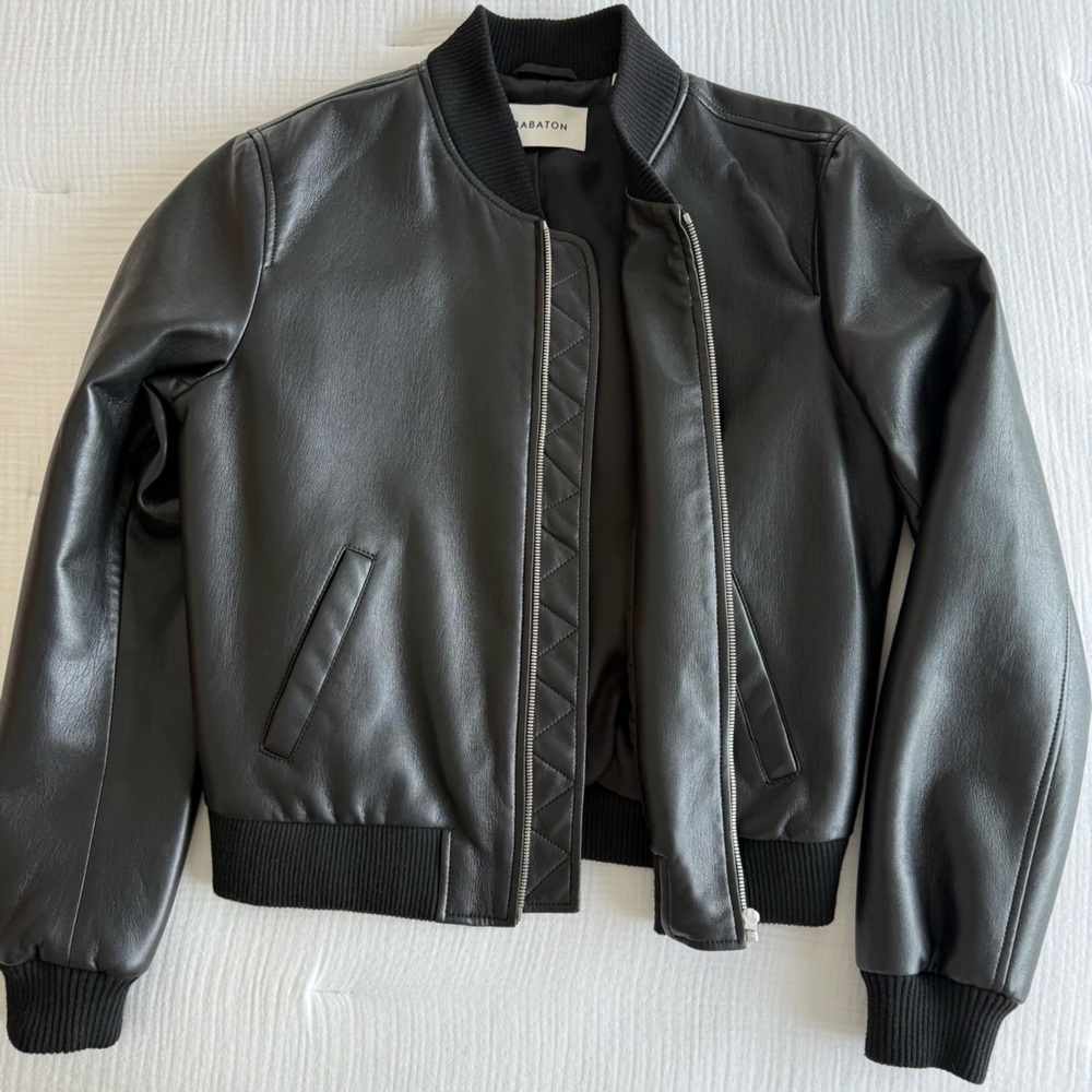 Babaton Black Leather Jacket - Picture 7 of 11